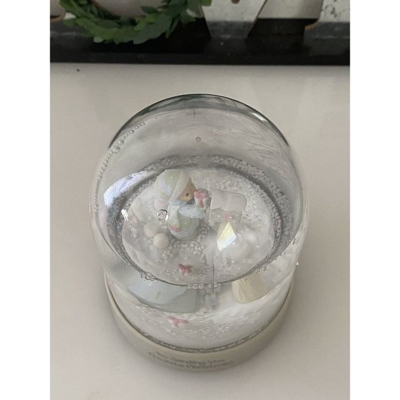 Vintage 1986 Precious Moments I'm Sending You a White Christmas Snow Globe EUC - Picture 6 of 16